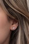 Heliophilia Silver Pendiente de Plata de Ley 925 con Oro Rosa y Circón
